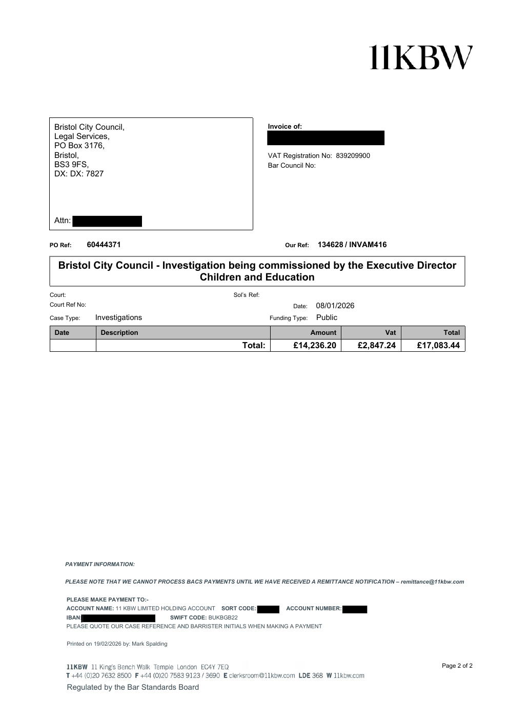 Invoice INVAM416 page 2